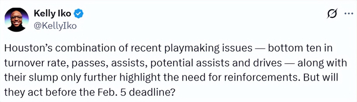 亿万28大舞台-火箭无意莫兰特保罗!已与半数球队讨论交易 多队询价伊森等三人|特雷-杨|休斯敦火箭队|艾米-乌度卡|阿尔佩伦-申京|弗雷德-范弗里特_新浪体育_新浪新闻